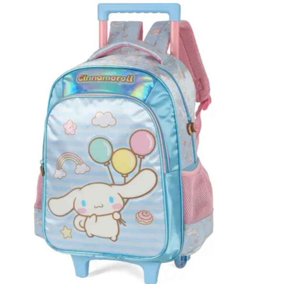 Mochila Luxcel Azul Infantil Menina Cinnamoroll De Rodinha Original IC42442
