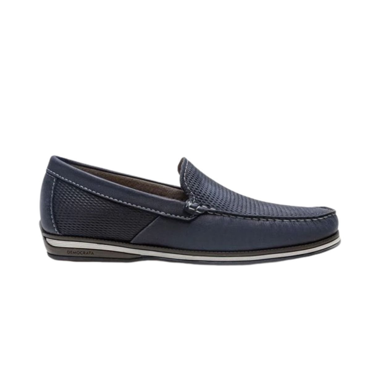 Sapato Mocassim Democrata Navy Masculino 135201 Couro