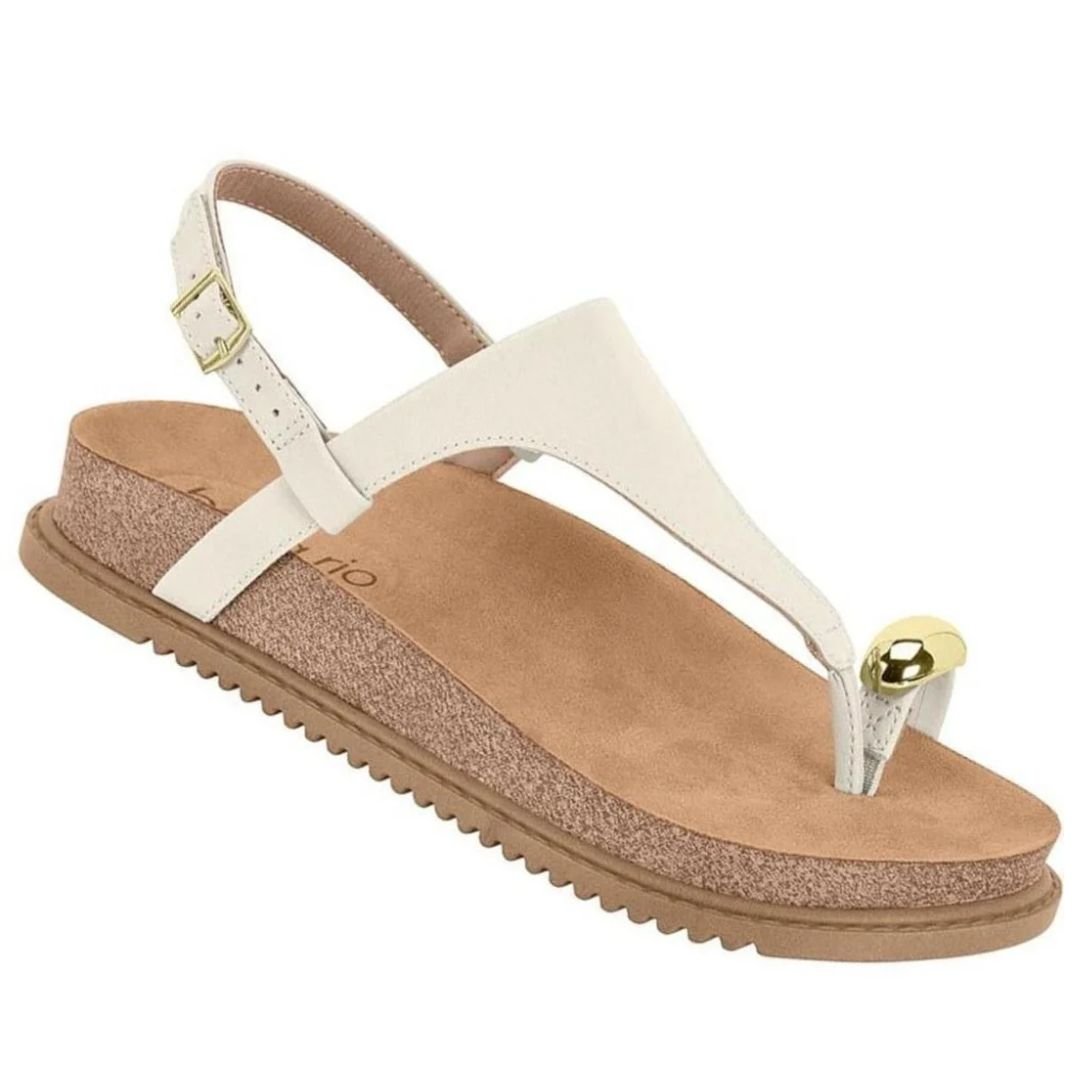 Sandalia Beira Rio Branco Off Feminino Original 8524.109 Branco 2