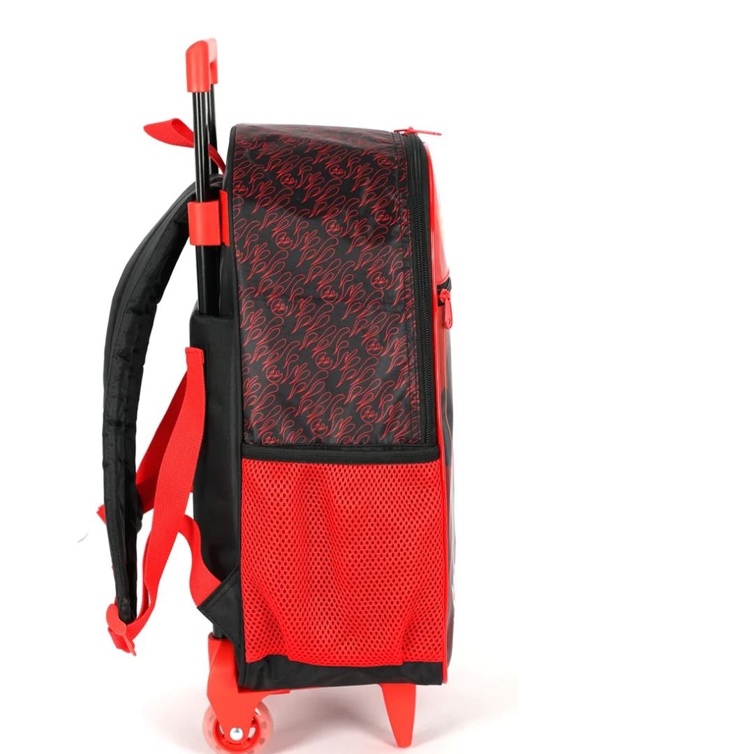 Mochila Luxcel Vermelho Infantil Menino Hot Weels C/Rodas Original IC42582 Vermelho 4