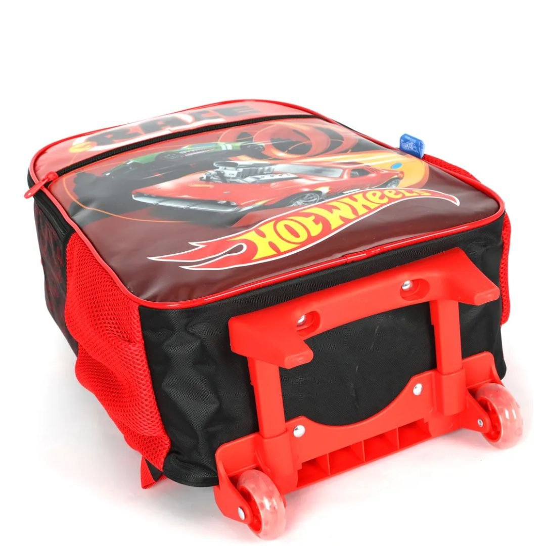 Mochila Luxcel Vermelho Infantil Menino Hot Weels C/Rodas Original IC42582 Vermelho 7