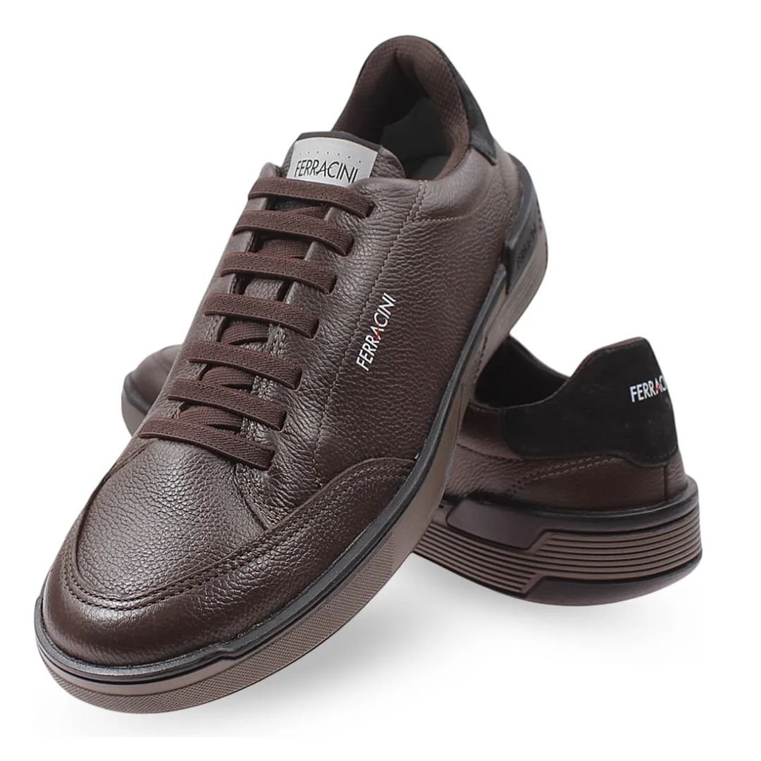 Sapatenis Ferracini Café Masculino Original 7970-720 Café 2