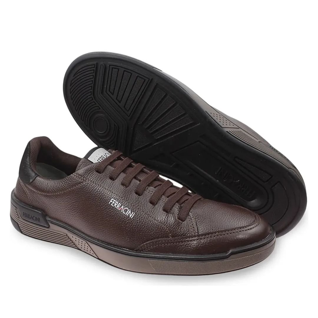 Sapatenis Ferracini Café Masculino Original 7970-720 Café 3