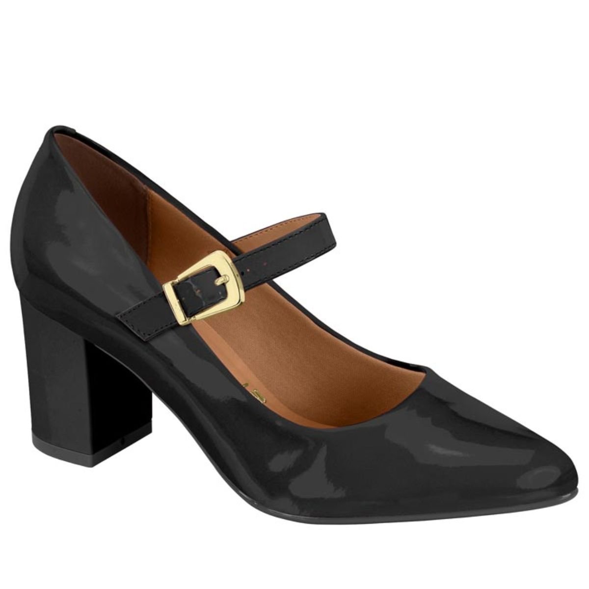 Sapato Verniz Vizzano Preto Feminino Original 1290.532