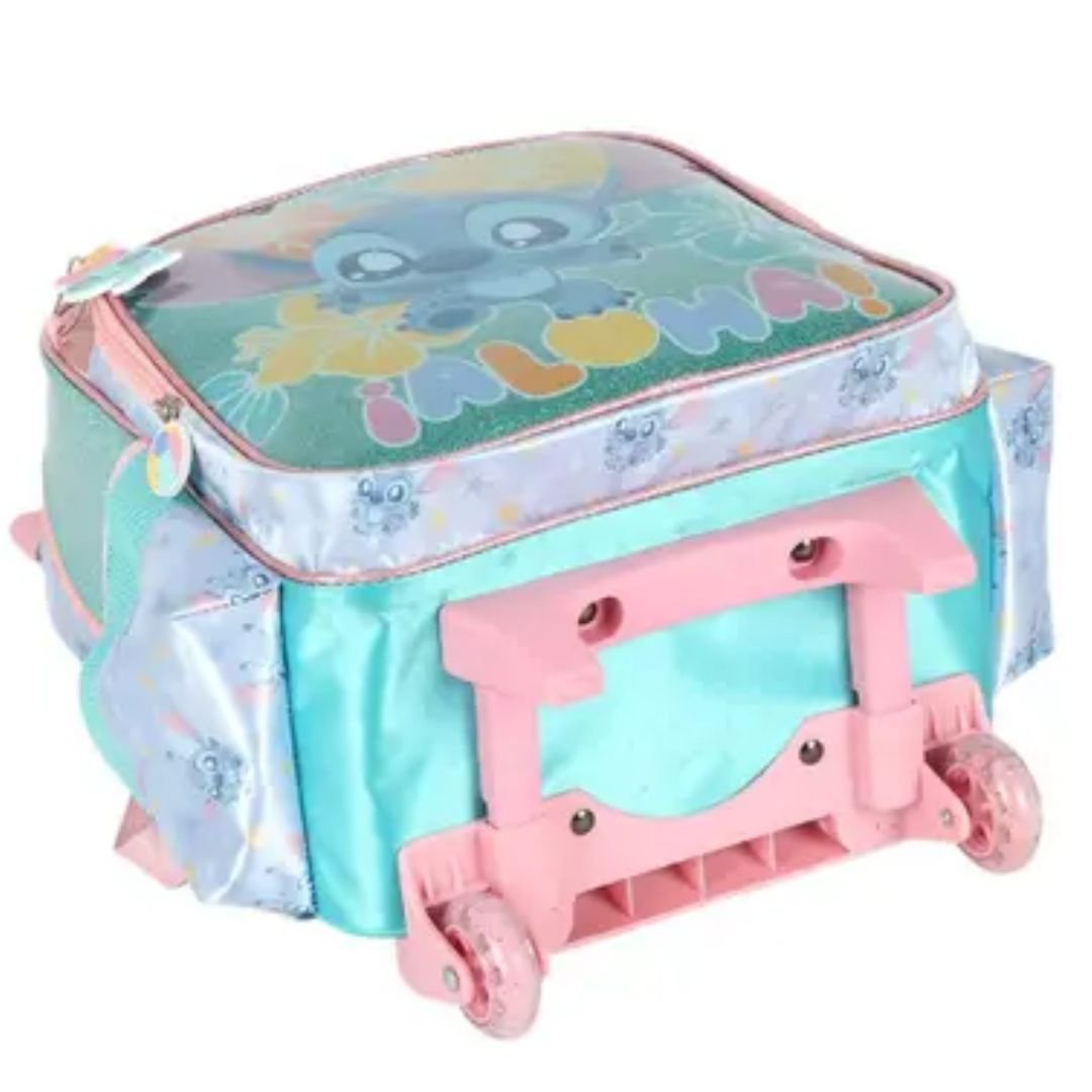 Mochila Luxcel Turquesa Menina Stitch De Rodinha Original IC42402 Turquesa 4