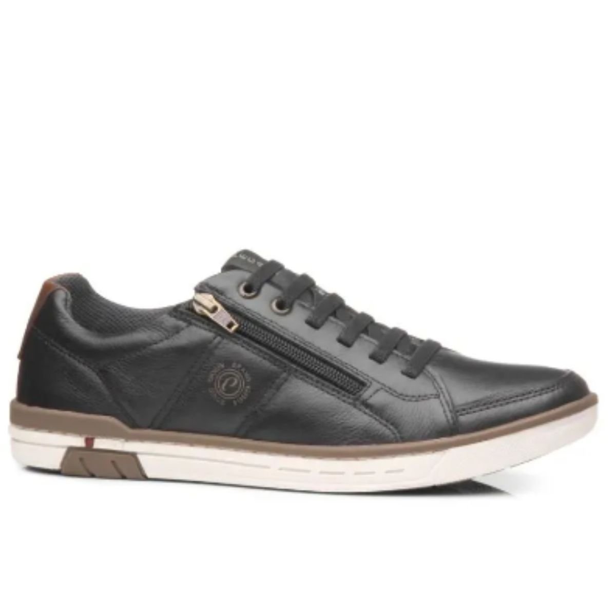 Sapatenis Pegada Preto Conhaque Masculino 119313