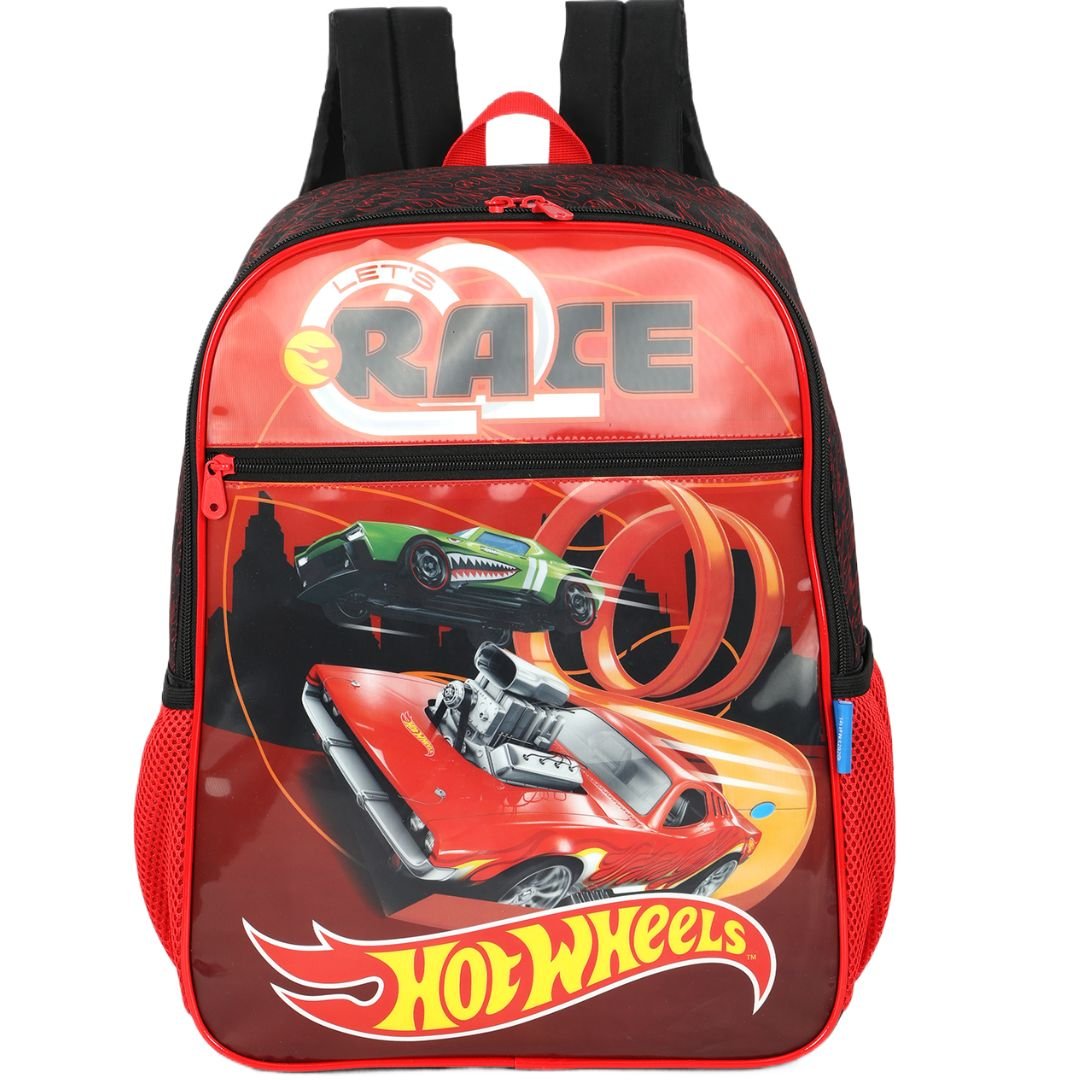 Mochila Luxcel Vemelho Infantil Menino Hot Wheels Original IS42581