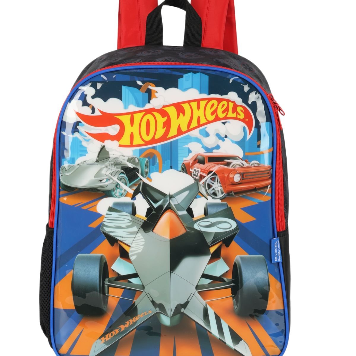 Mochila Escolar Infantil Luxcel Preto Meninos IS41471HW Hot Wheels
