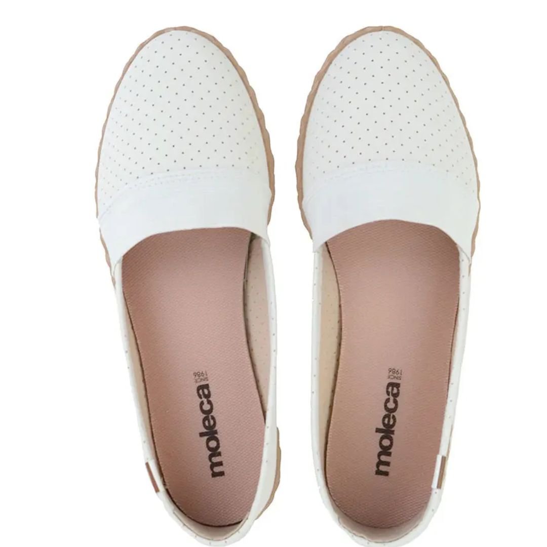 Tenis Slip On Moleca Branco Off Feminino Original 5696.300 Branco 5