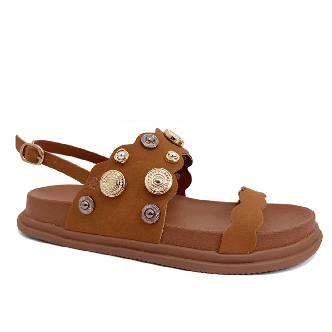 Sandalia Dakota Caramelo Feminino Original Y9465 Caramelo 3