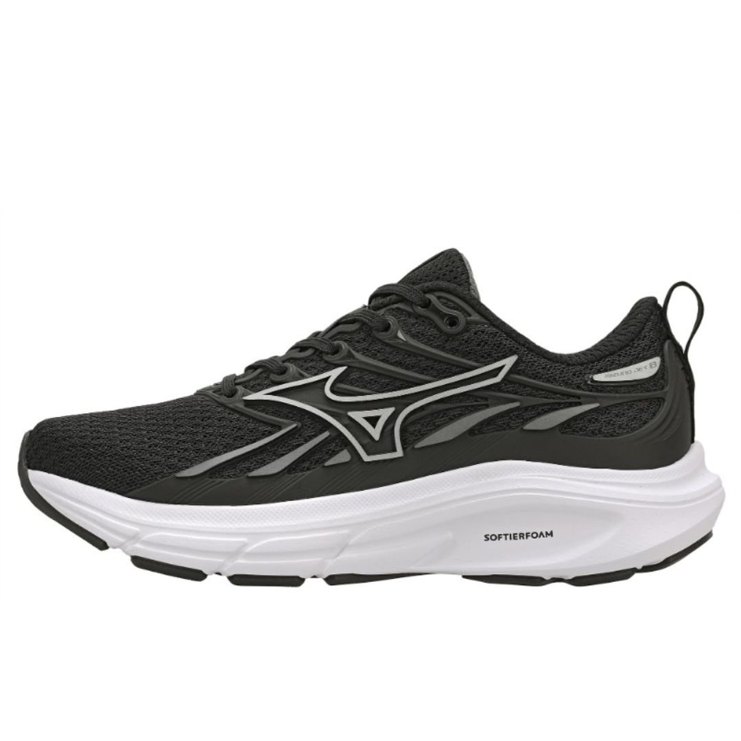 Tenis Mizuno Preto Prata Jet 8 Menino Infantil Original