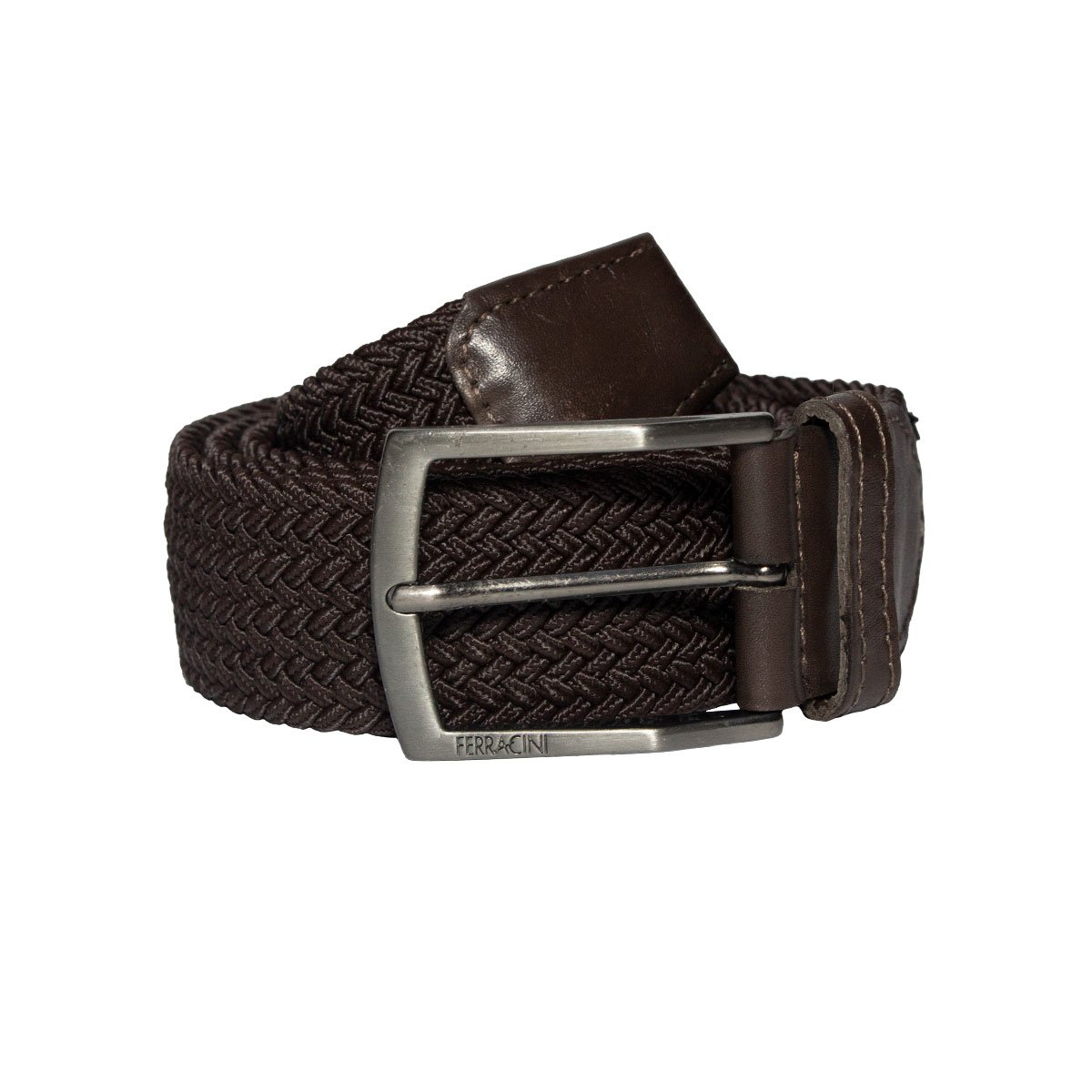 Cinto Ferracini Marrom Café Elastico Couro Flex Original FC606D