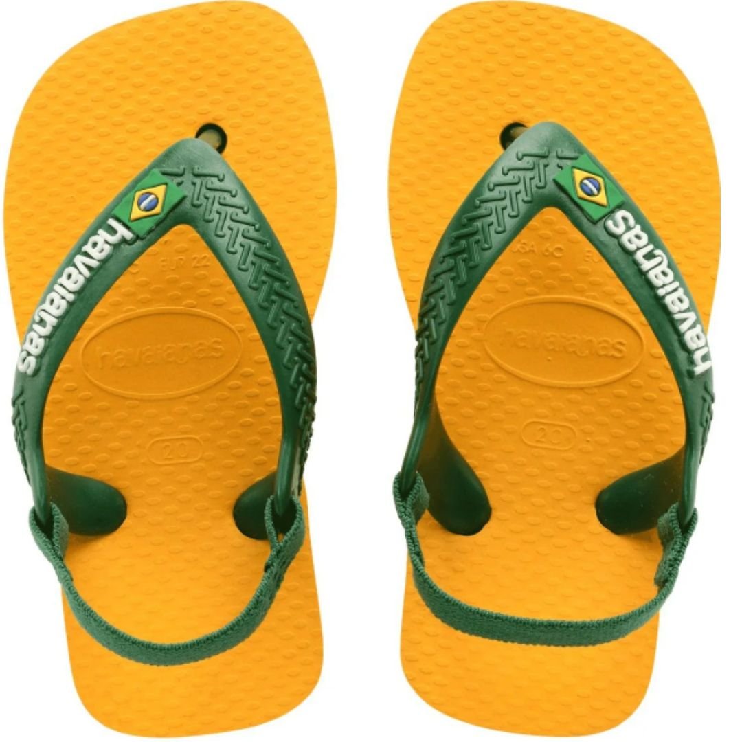 Chinelo Havaianas Amarelo Baby Brasil Logo Original Amarelo 3