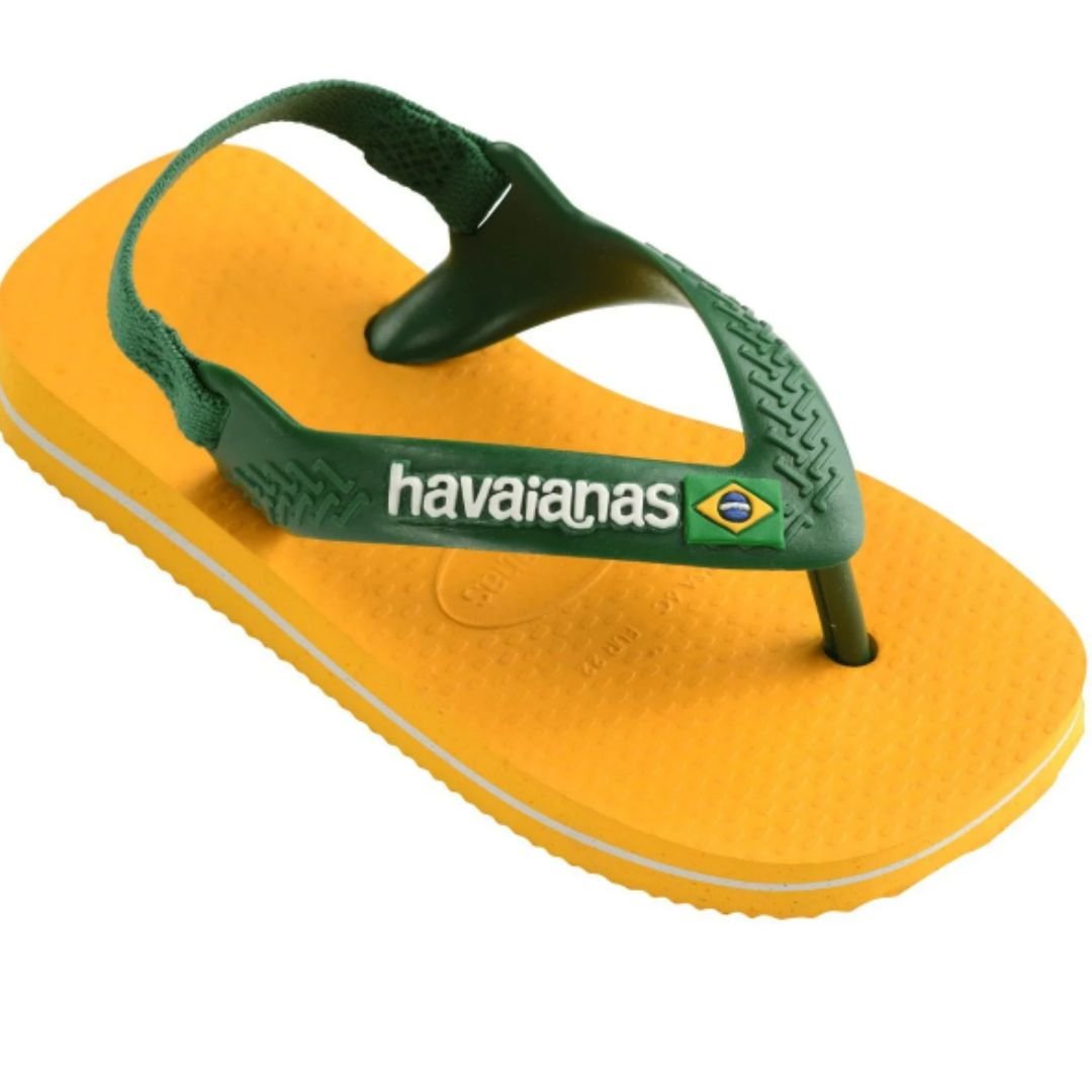 Chinelo Havaianas Amarelo Baby Brasil Logo Original Amarelo 4