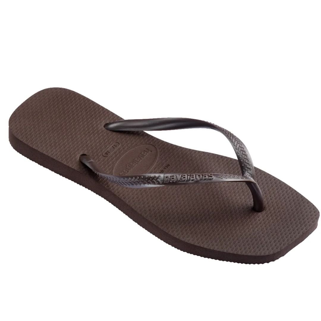 Chinelo Havaianas Café Feminino Slim Square Original