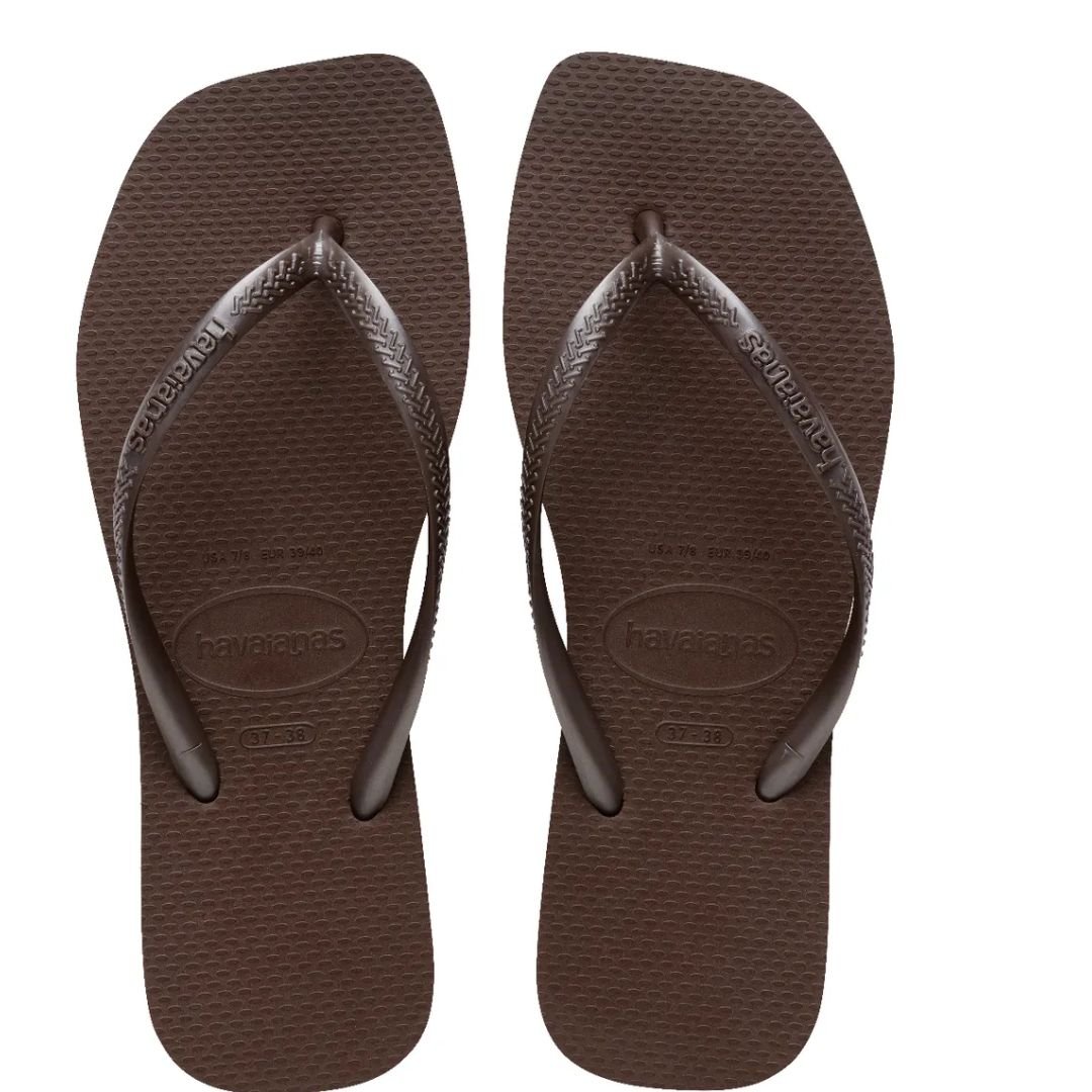 Chinelo Havaianas Café Feminino Slim Square Original Café 4