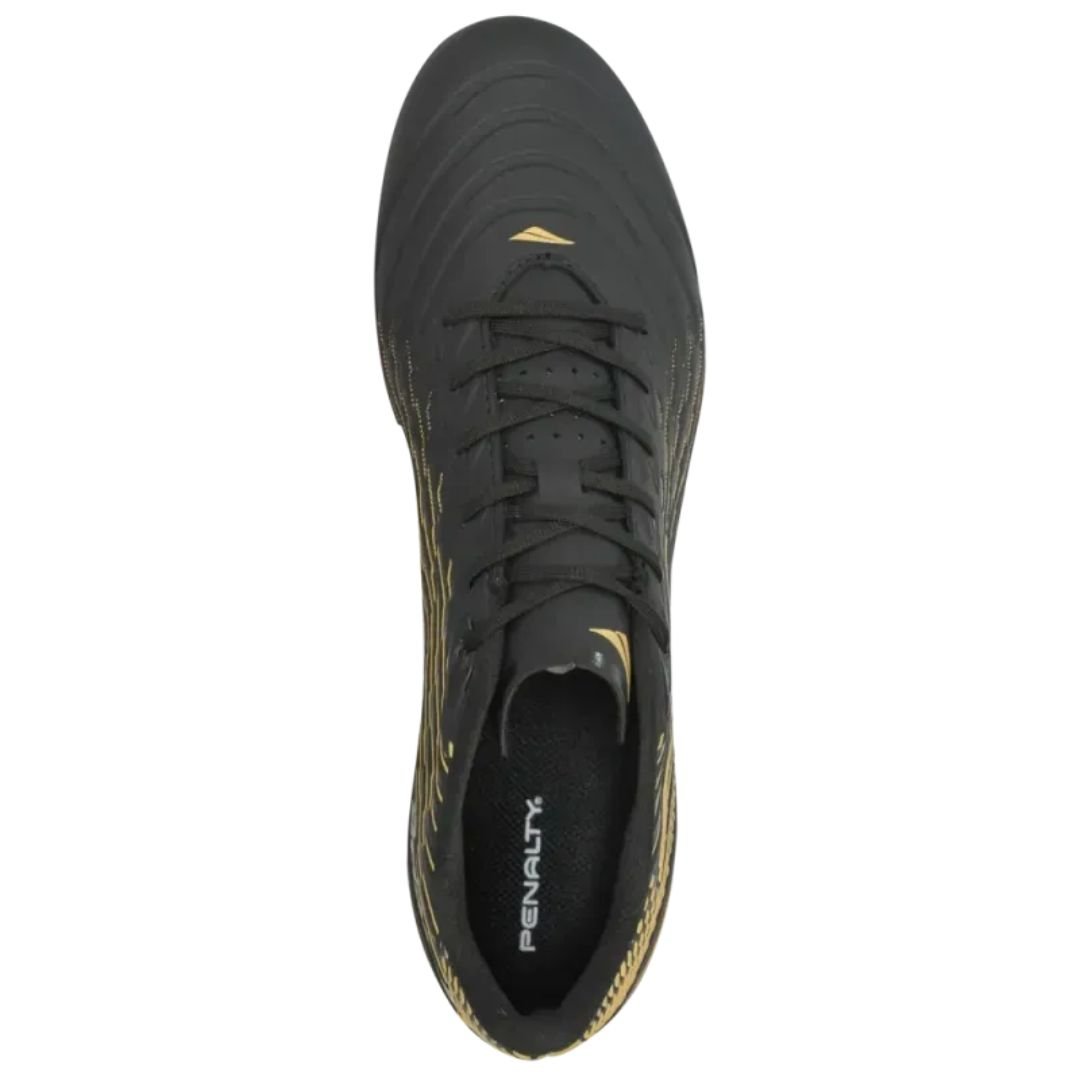 Chuteira Society Penalty Preta Dourada Masculina Garra Y-2.0 Original Preto/Dourado 3