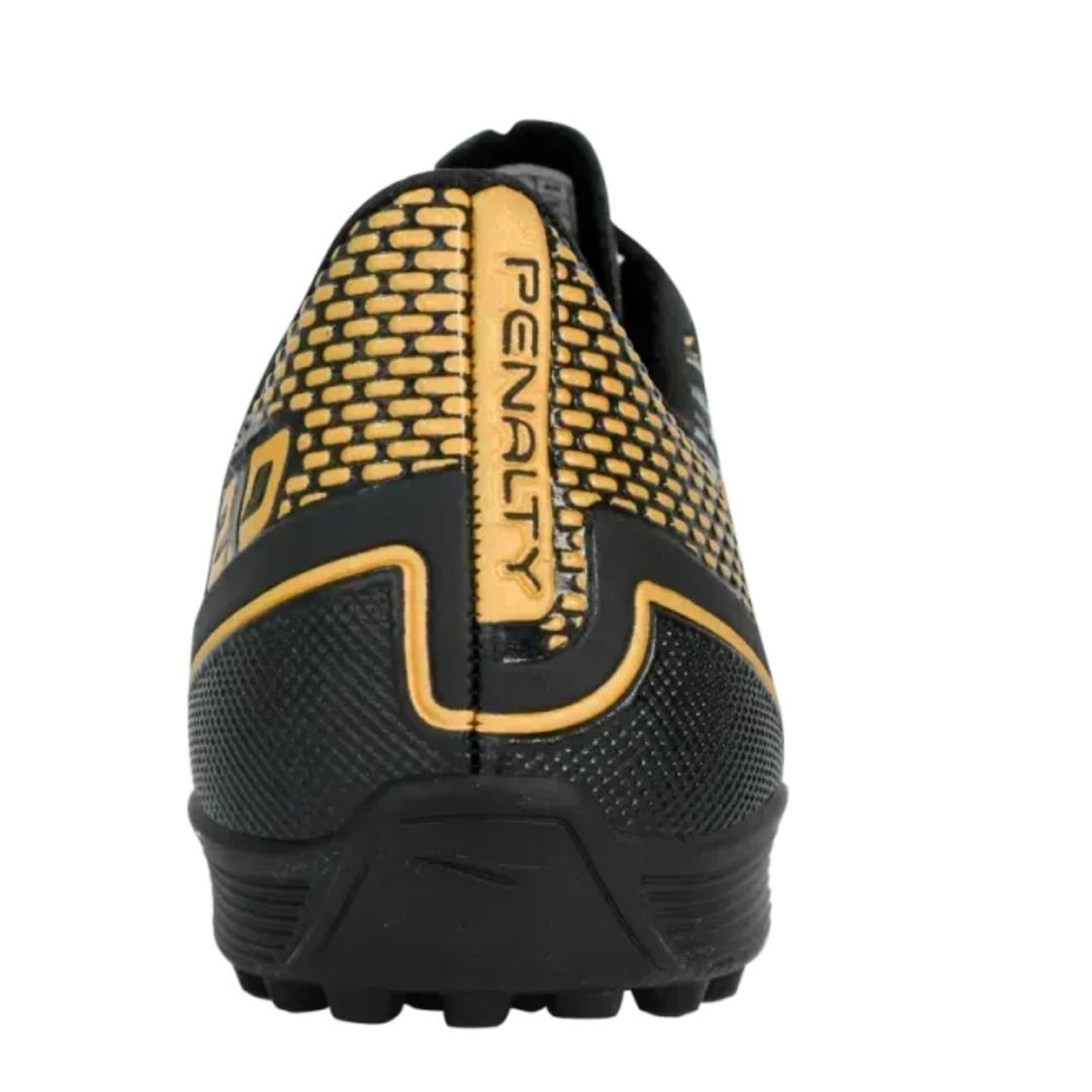 Chuteira Society Penalty Preta Dourada Masculina Garra Y-2.0 Original Preto/Dourado 4