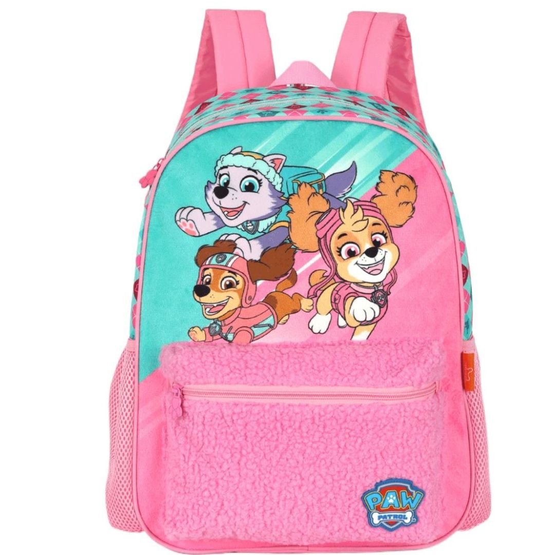 Mochila Escolar De Costas Luxcel Rosa Infantil Menina IS43371 PATRULHA CANINA Original
