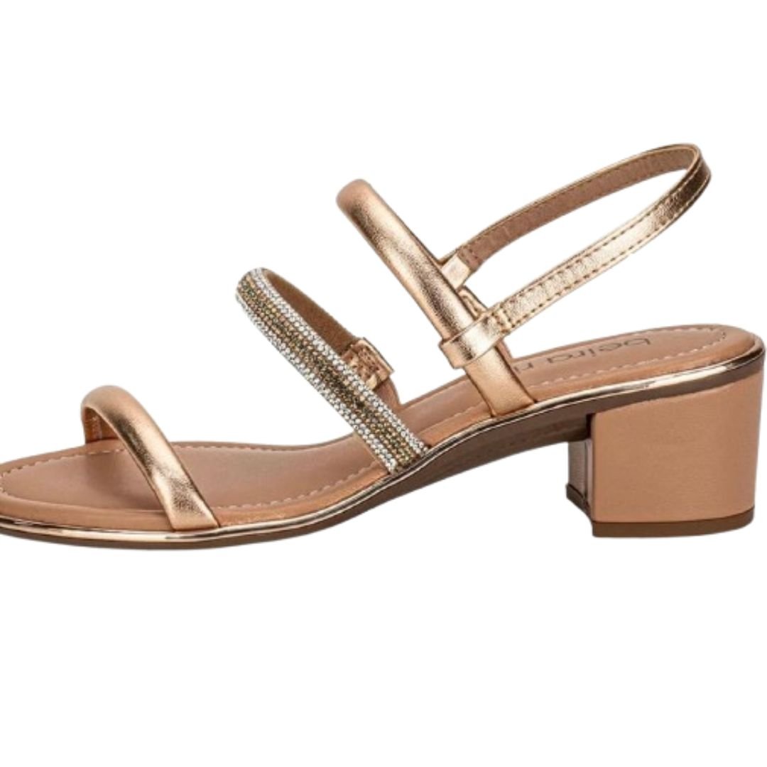 Sandalia Beira Rio Ouro Rosado Feminino Original 8379.237