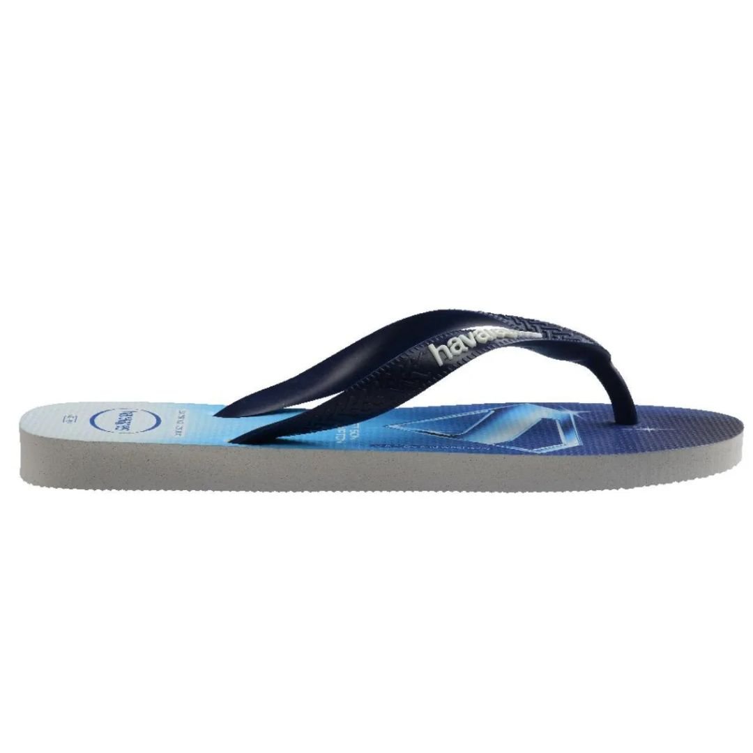 Chinelo Havaianas Branco Marinho Masculino Top Herois Dc Original Branco/Marinho 2