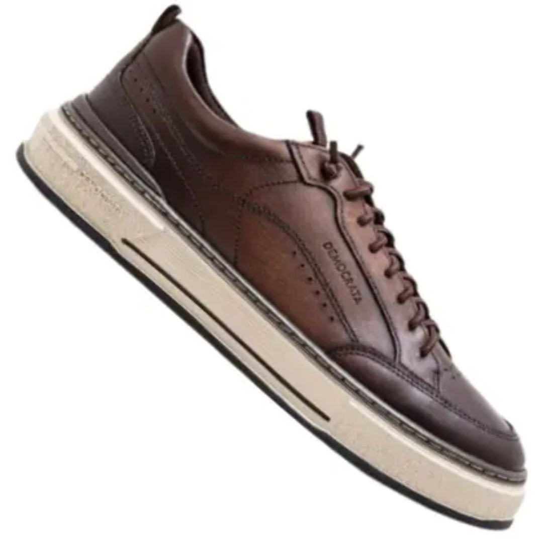 Sapatenis Democrata Tabaco Masculino Original 640201