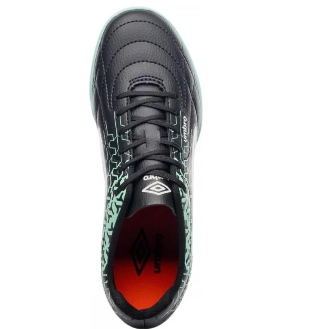 Chuteira Futsal Umbro Preto Branco Verde Masculino Class Neo Original Preto/Branco/Verde 5