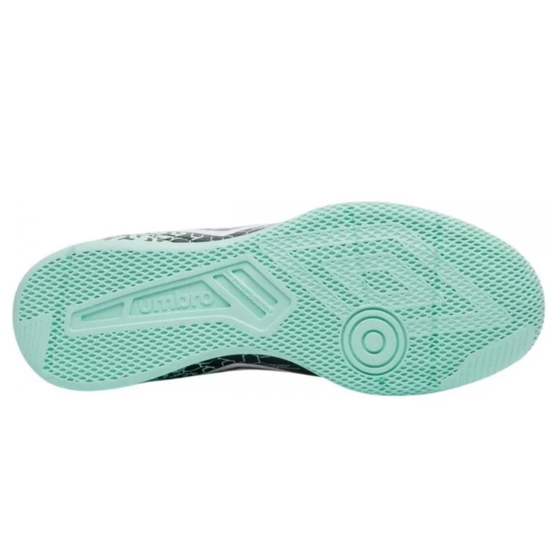 Chuteira Futsal Umbro Preto Branco Verde Masculino Class Neo Original Preto/Branco/Verde 6