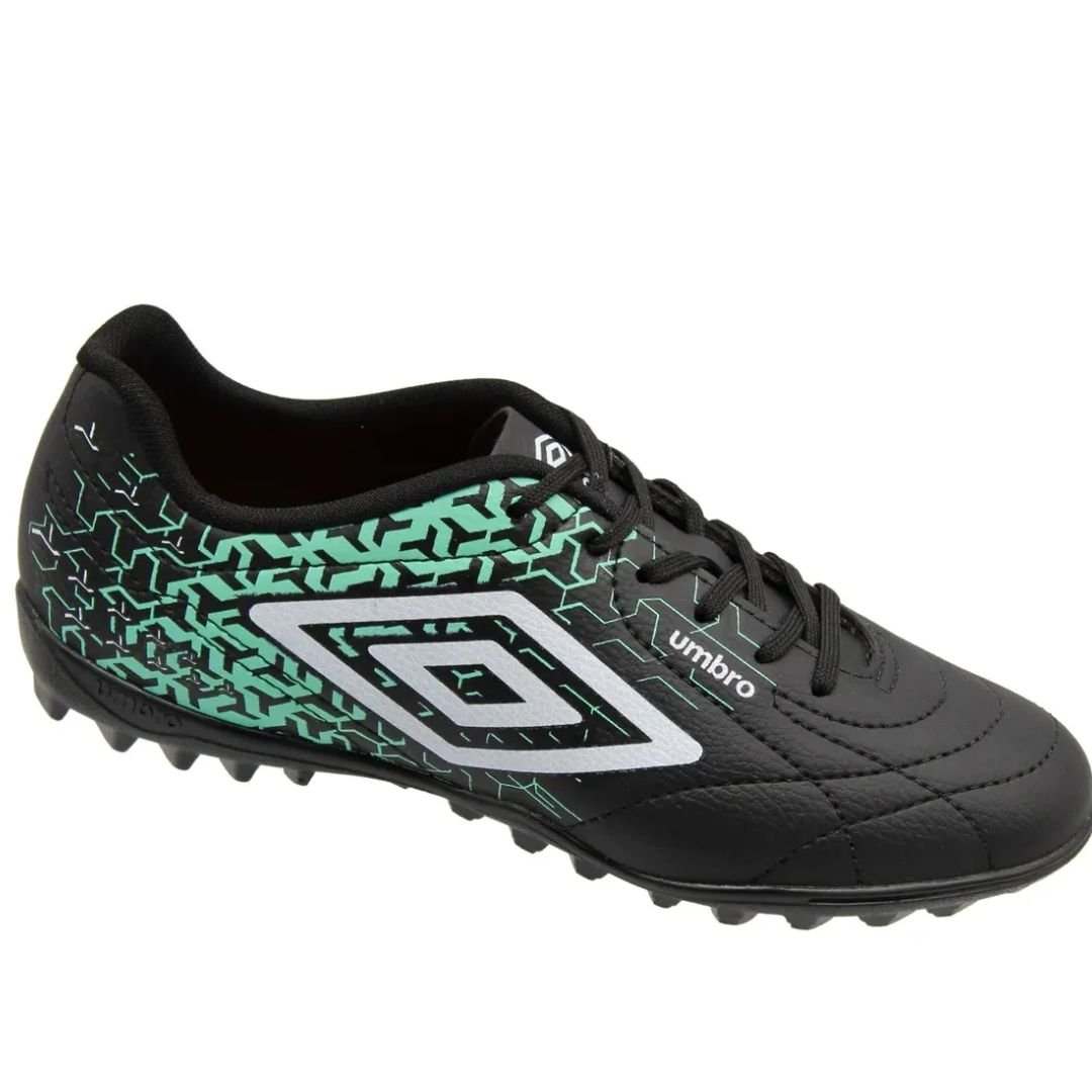 Chuteira Society Umbro Preto Branco Verde Masculino Class Neo Original Preto/Branco/Verde 4