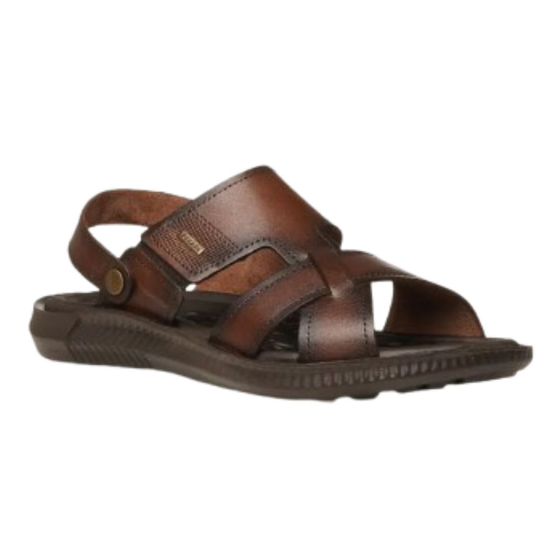 Sandalia Pegada Couro Pinhao Masculino Original 133162