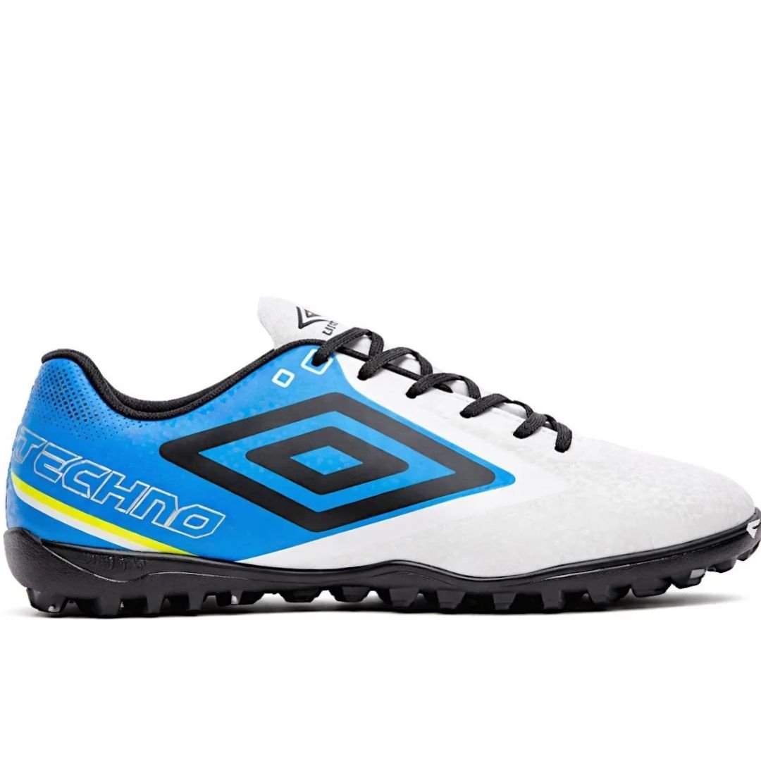 Chuteira Society Branco Preto Azul Masculino Techno II Original Branco/Preto/Azul 8
