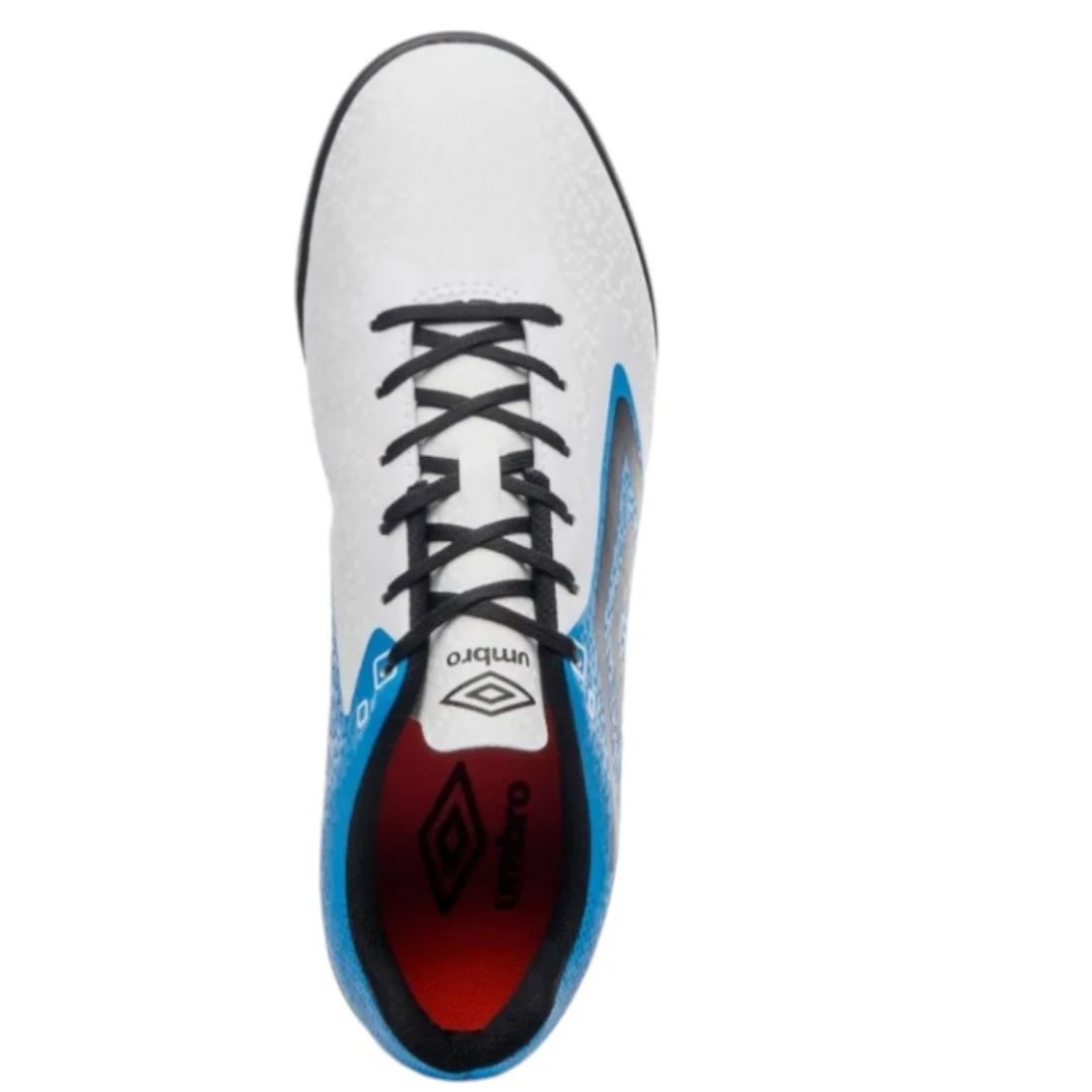 Chuteira Society Branco Preto Azul Masculino Techno II Original Branco/Preto/Azul 4