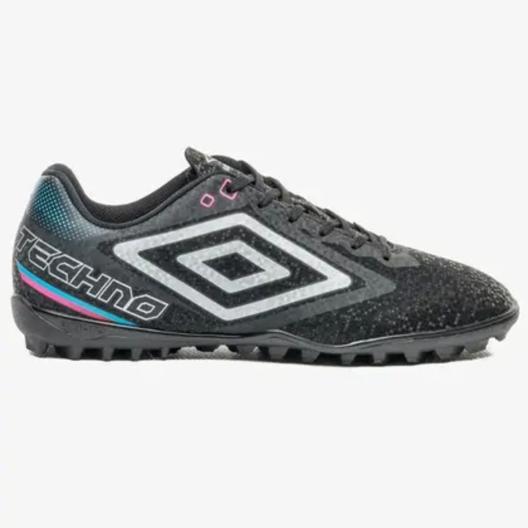 Chuteira Society Umbro Preto Cinza Azul Masculino Techno II Original