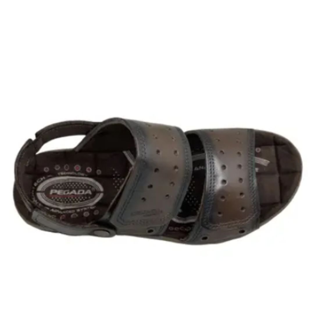 Sandalia Pegada Couro Cravo Masculina Original 131668 Cravo 4