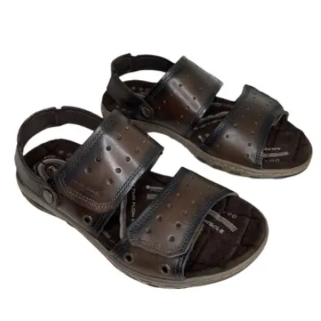 Sandalia Pegada Couro Cravo Masculina Original 131668 Cravo 5