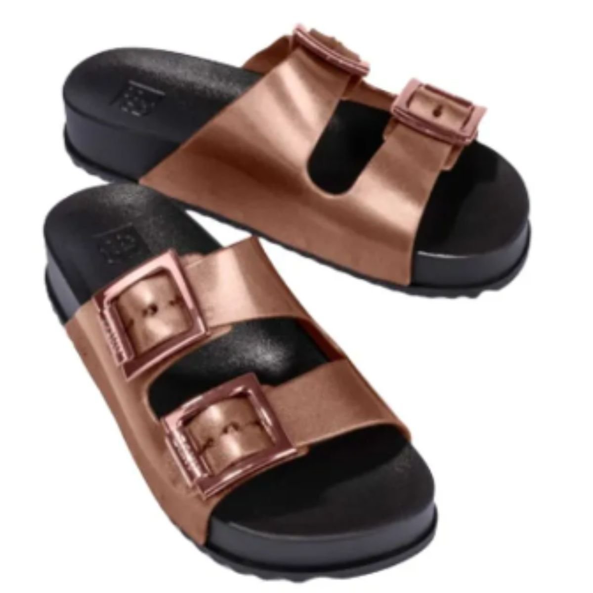 Chinelo Zaxy Cobre/Preto Feminino 18063 Partner III Cobre/Preto 2