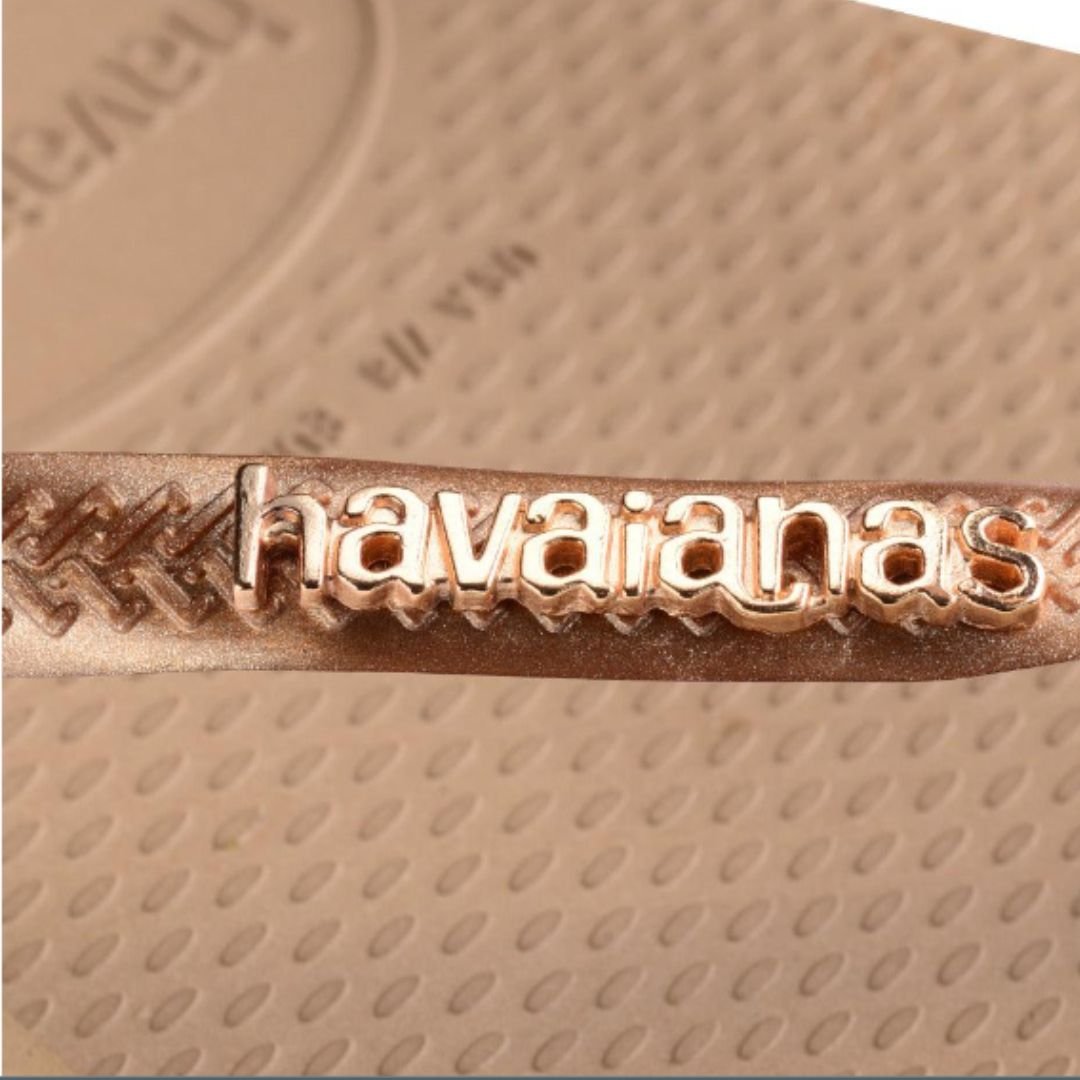 Chinelo Havaianas Rose Gold Feminino Slim Logo Mettalic Original Rose Gold 3