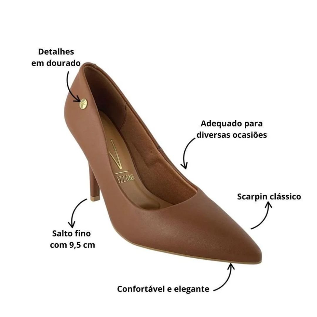 Scarpin Napa Vizzano Capuccino Feminino Original 1184.1101 Capuccino 2