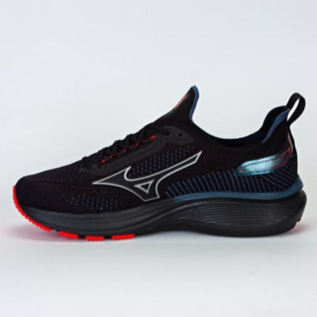 Tenis Mizuno Preto Coral Masculino Cool Ride 3 Original Preto/Coral 2