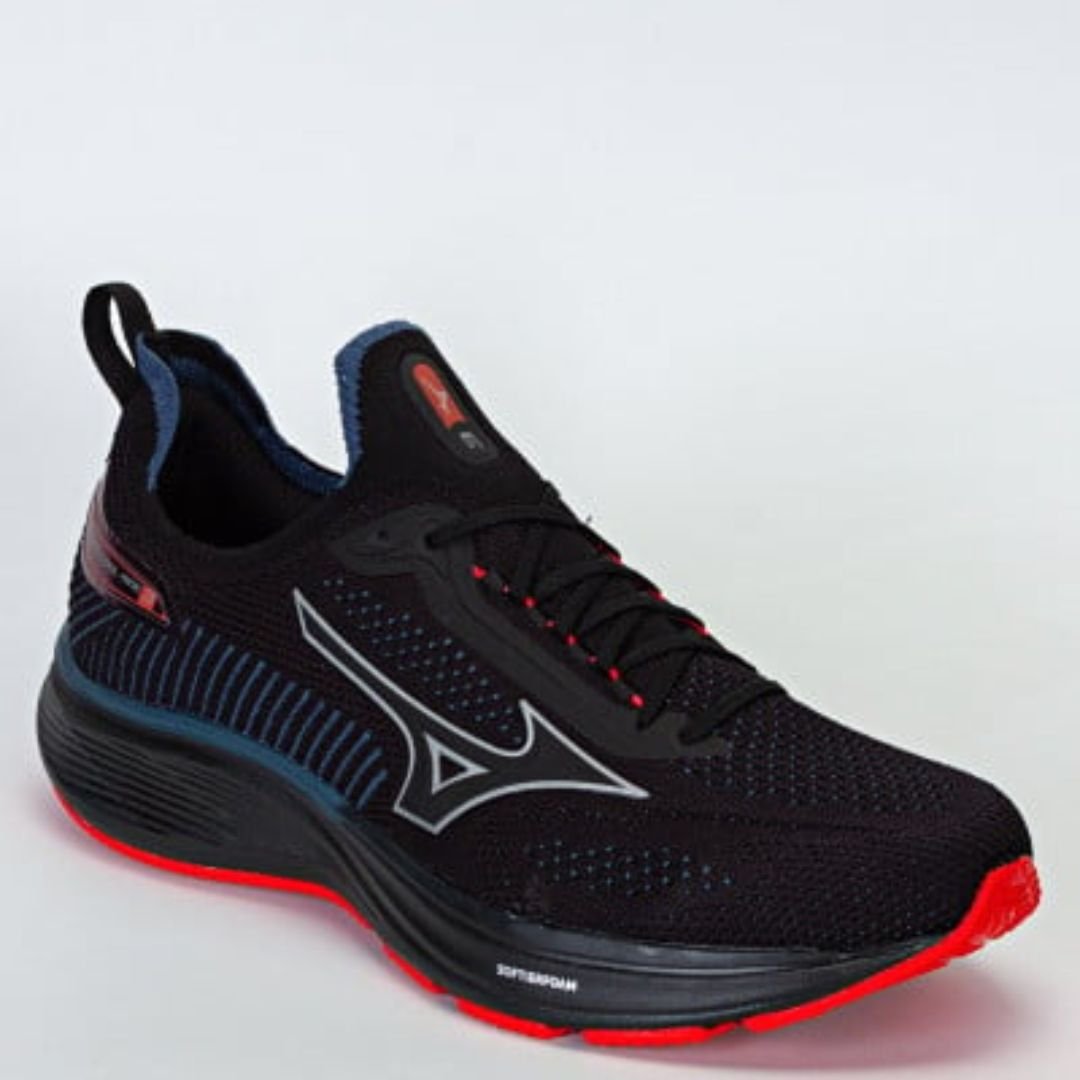 Tenis Mizuno Preto Coral Masculino Cool Ride 3 Original Preto/Coral 3