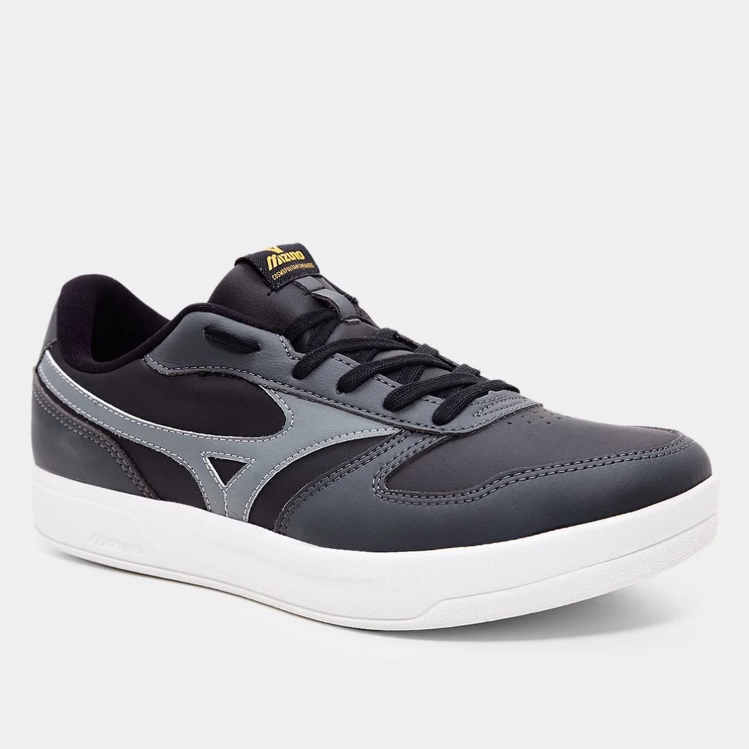Tenis Mizuno Preto Cinza Masculino Street Wind Casual Original Preto/Cinza 3