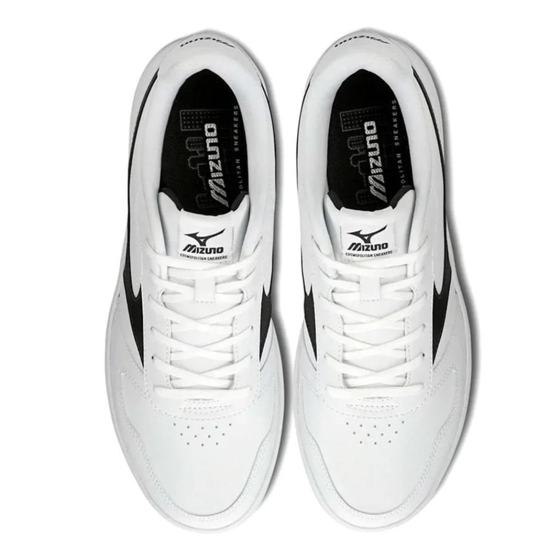 Tenis Mizuno Branco Preto Masculino Street Wind Casual Original Branco/Preto 2