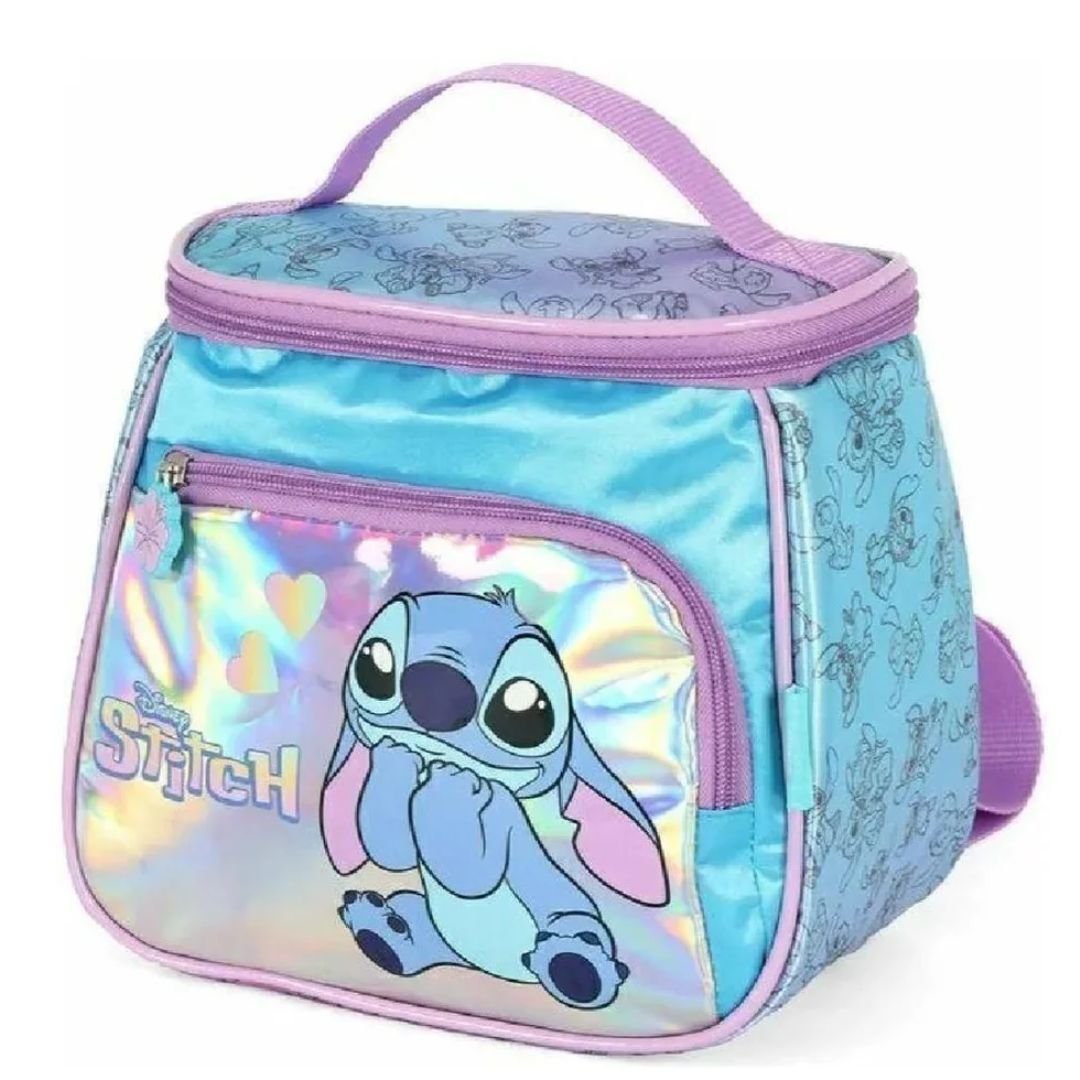 lancheira Luxcel Azul Menina Infantil Stitch Original LA42413 Azul 2