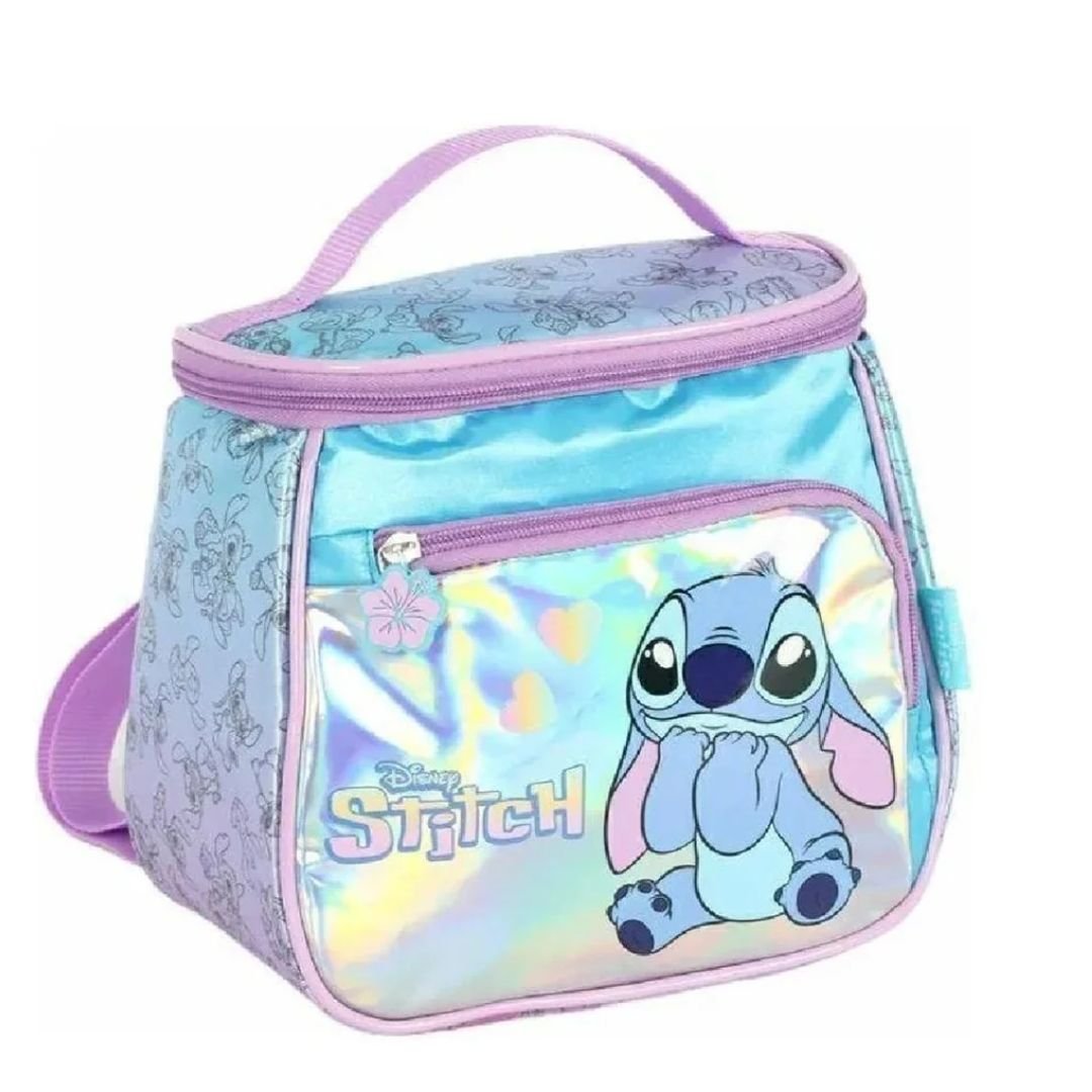 lancheira Luxcel Azul Menina Infantil Stitch Original LA42413 Azul 3