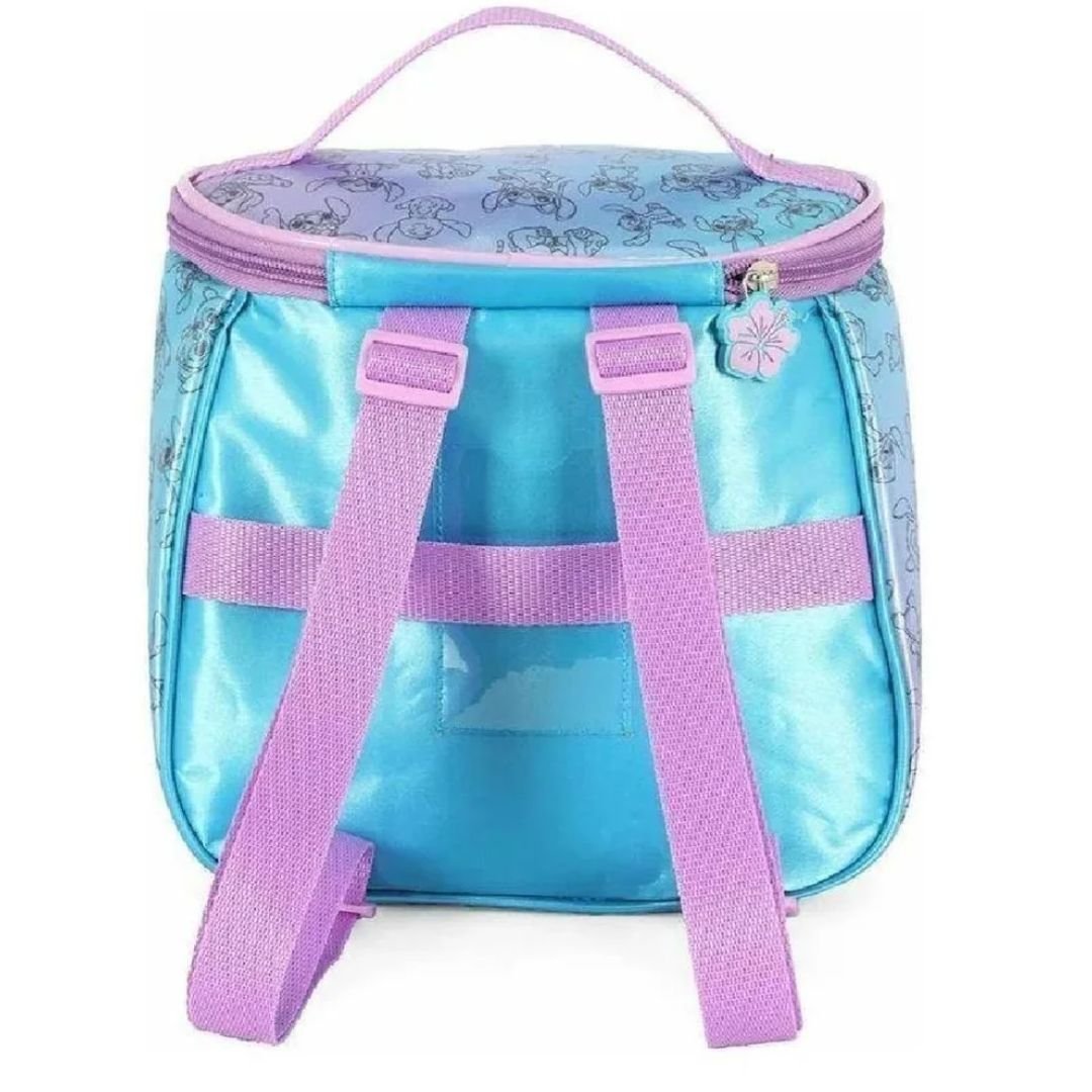 lancheira Luxcel Azul Menina Infantil Stitch Original LA42413 Azul 5
