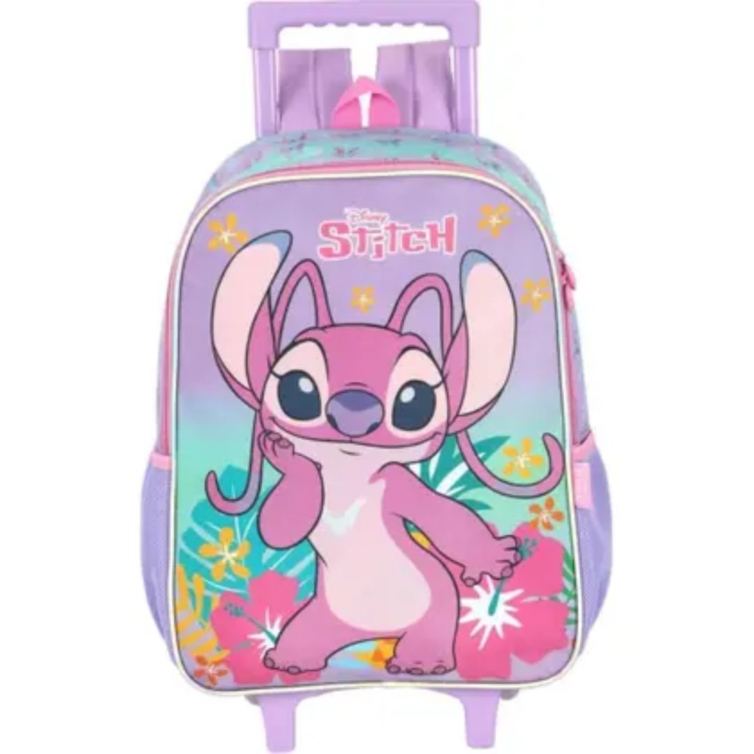 Mochila Luxcel Roxo Lilas Menina De Rodinha Stitch Original IC42382