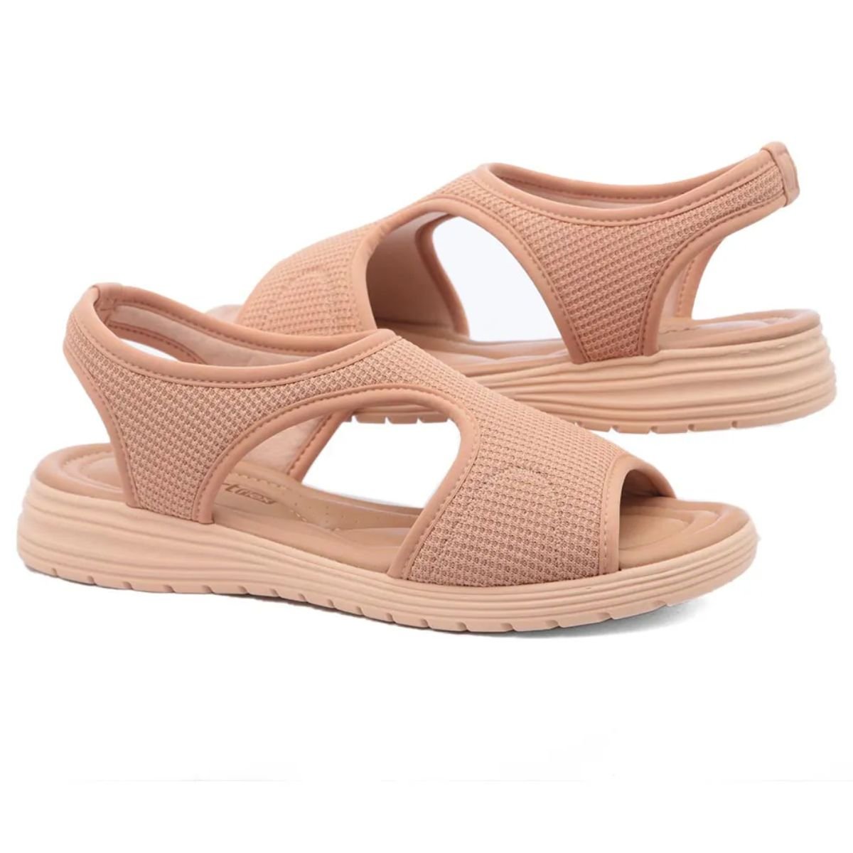 Sandalia Comfort Flex Almond Feminino Original 25-51302 Almond 2