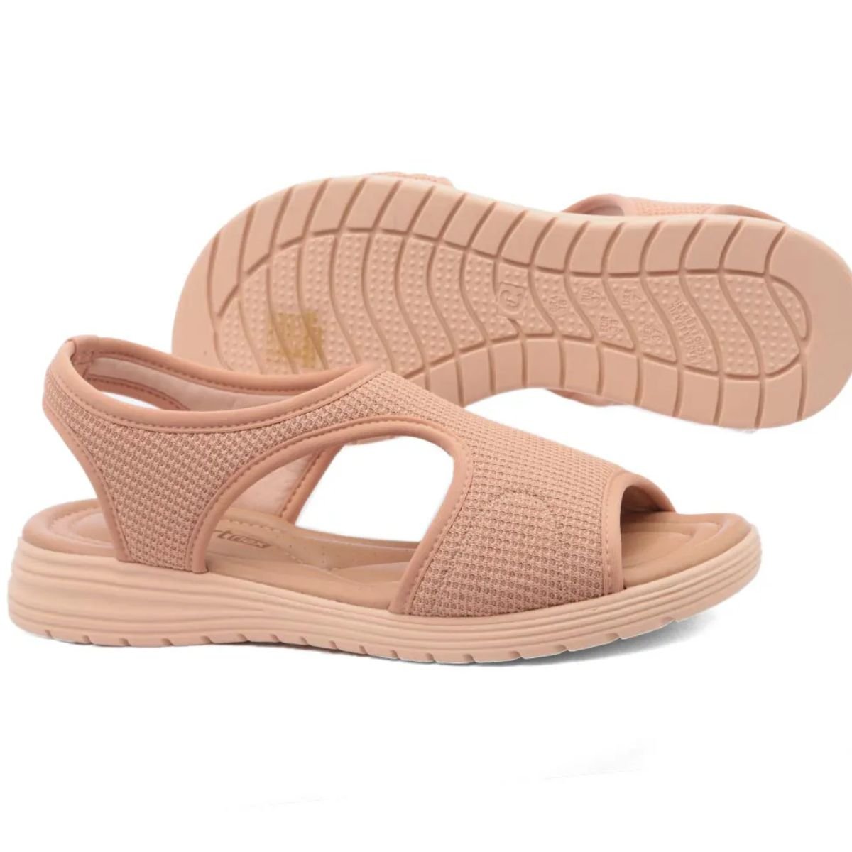 Sandalia Comfort Flex Almond Feminino Original 25-51302 Almond 3