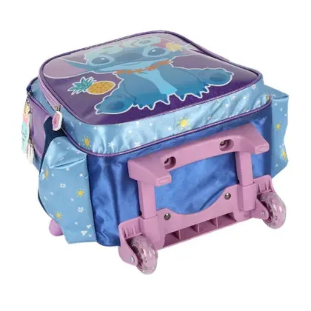 Mochila Luxcel Violeta Infantil Menina Stitch C/Rodas Original IC42402 Violeta 4