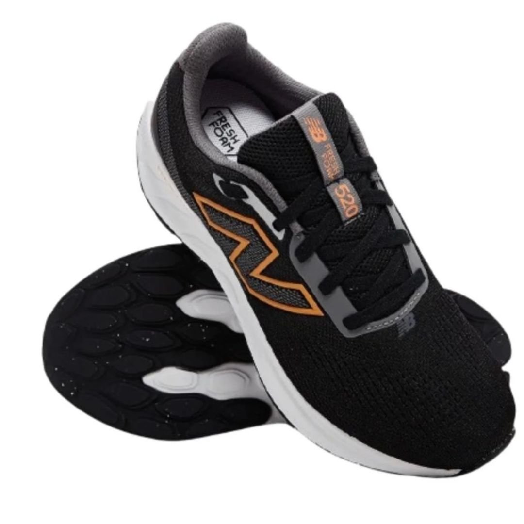 Tenis New Balance Preto Laranja Masculino Original 520 V9 Preto/Laranja 4